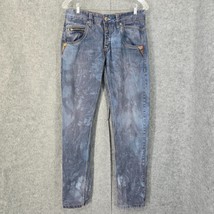 Time Zone Jeans Men 30x31.5 Blue Bleach Wash Button Closure Straight Leg... - $22.68