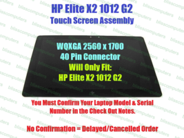 925556-001 HP Elite X2 1012 G2 Display Touch Screen Assembly Bezel - £116.41 GBP