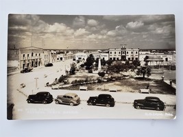 Vintage Mexico Photo Postcard Rppc Early Street Scene Stores Signs Cars Reynosa - £59.09 GBP