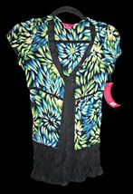 Sunny Leigh Semi-Sheer Tunic Top Mint with Tag Size P Small - £6.99 GBP