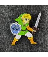 Legend Of Zelda Link Sword Shield Enamel Pin Lapel Hat Bag Lanyard Nintendo - $9.05 CAD