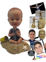 Personalized Bobblehead Baby Boy Playing In The Sand - Parents &amp; Kids Babies &amp; K - £80.71 GBP