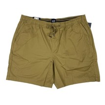 Gap Men&#39;s Stretch Twill Pull-On Drawstring Shorts Color Antique Bronze  ... - £9.34 GBP