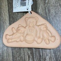 Amaco Cotton Press Terra-Cotta Cookie Mold Teddy Bears - $165.92 MXN