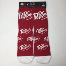 Odd Sox 1 Pair Dr. Pepper Soda Pop Crew Socks R-31392MONCD Red White Siz... - £15.97 GBP