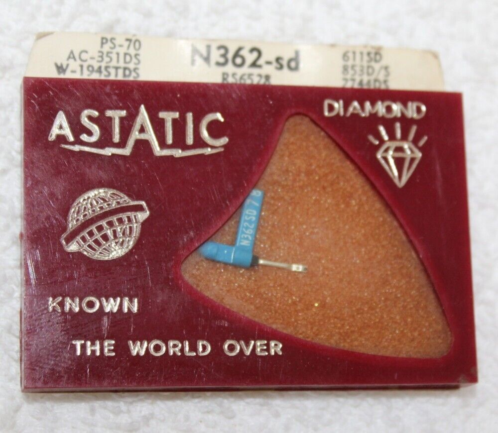 Astatic N362-sd GE Phono Cartridge Stylus NOS ~ PS-70, AC-351DS, W-1945T... - $14.99