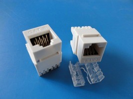 100Pcs Network Cat6 Rj45 Keystone Jacks Copper Cat 6 Modular Jack - £85.95 GBP