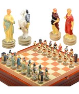 Chess set Rome and greece Chess Men 32 hand painted  Pieces - and BOARD - $1,571.43 MXN