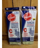 2 Hoover Type C Upright Vacuum Cleaner Bags 40100003C 4 PACK Genuine OEM... - $23.48 CAD