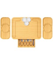 Kitchen Natural Bamboo Cutting Board Bamboo Cheese Board Set (D0102HISU4G.) - £112.38 GBP