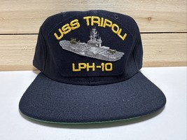 Vintage USS Tripoli MILITARY Hat LPH-10 Ship Hat New Made In USA New Era... - $29.60