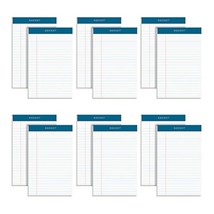 TOPS Docket Writing Pads, 5&quot; x 8&quot;, Jr. Legal Rule, White Paper, 50 Sheets, 12 Pa - £31.16 GBP