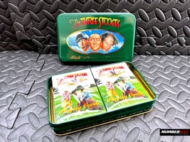 The Three Stooges Golf Playing Cards 2 Decks Of Poker Size Cards In Tin Box 1998 - £31.10 GBP