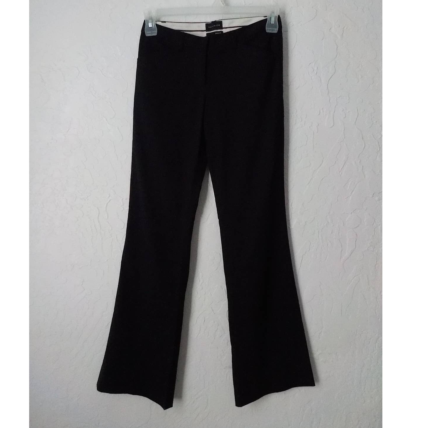 Primary image for The Limited Drew Fit Black Wool Trouser Pants Women 0 Boot Flare Leg Flat Front