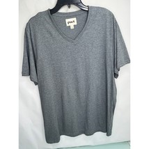 Pact Men T shirt V Neck 100% Organic Cotton Heather Gray Short Sleeve La... - $14.82