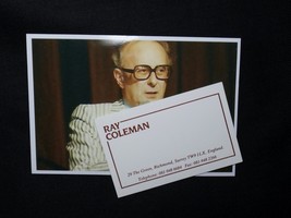 Beatles Ray Coleman’s Business Card &amp; Personal Photo ‘89, John Lennon Biographer - £35.97 GBP