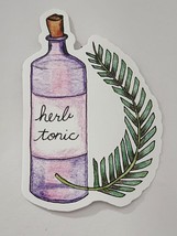 Herb Tonic Multicolor Bottle with Plant Sticker Decal Awesome Embellishm... - $2.30