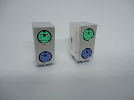2 Pcs Pack Lot Purple Green PS2 PS/2 Keyboard Mouse Port Jack Plug Conne... - €10,60 EUR