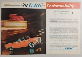 1961 Print Ad Studebaker Lark Convertible with 6 Cylinder 112-HP Engine - $21.58