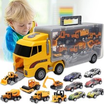 12 in 1 Die-cast Construction Toy Cars for 3 Year Engineering Lovers - £12.16 GBP