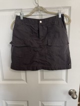 Alpine Design Cargo Skirt Knee Length Womens Sz S Black Cotton Blend Zip... - £10.08 GBP