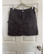 Alpine Design Cargo Skirt Knee Length Womens Sz S Black Cotton Blend Zip... - £9.94 GBP