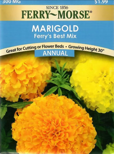 Marigold Ferry'S Best Mix Flower Seeds - Ferry Morse 12/23 Fresh Garden - $7.50