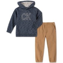 Calvin Klein Boys Marled French Terry Hoodie and Jogger Pants, Choose Sz... - $30.00