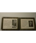 2 Vintage Wall Plaques Oliver Wendell Holmes Jr &amp; Horace Greeley Law Pol... - $44.61 CAD