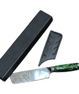Senken Wasabi 7&quot; Engraved Cleaver Knife Green Resin Handle Japanese Styl... - €28,41 EUR
