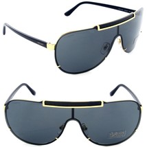 VERSACE Sunglasses Men&#39;s VE2140 1002/87 Black-Gold / Grey Lens - $119.95