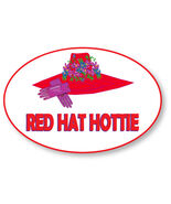 RED HAT HOTTIE NAME BADGE HALLOWEEN COSTUME PROP DRESS UP LIKE A RED HAT... - $16.24