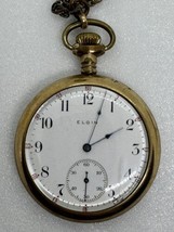 Vintage Elgin Gold Filled Pocket Watch Grade 291 Model 7 B&amp;B Royal Case Size 16S - £159.53 GBP