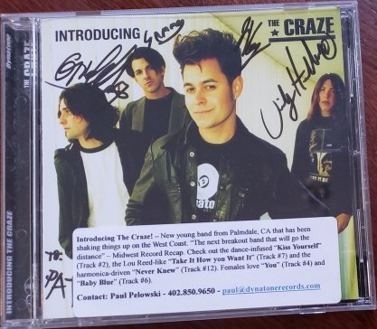 Primary image for J. Vaz & The Craze  from Palmdale CA  Autographed CD