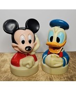 Vintage Walt Disney Company Mickey Mouse &amp; Donald Duck Figures 2.5” Hard... - $21.85 CAD