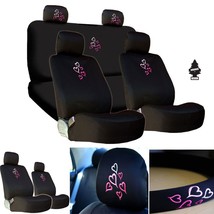 ⭐️⭐️⭐️⭐️⭐️For Hyundai Fabric Car Truck Seat Covers Full Set Love Heart f... - £26.05 GBP