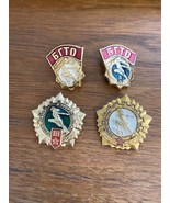 4 USSR Soviet Track and Field Olympic badges - CCCP - Hammer &amp; Sickle - £15.83 GBP