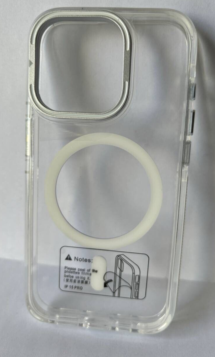 Protective MagSafe Case for iPhone 15 Pro 6.1" Clear White Back Cover Strong Item image 4