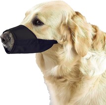 Dog Muzzle, Soft Nylon Print Muzzle Air Mesh Breathable Adjustable Loop Medium M - £9.87 GBP