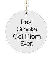 Best Smoke Cat Mom Ever. Circle Ornament, Smoke Cat , Cheap for Smoke Cat - £13.13 GBP