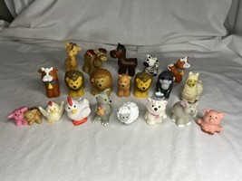 Fisher Price Little People Animal Lot Of 20 Cow Lion Giraffe Sheep Kanga... - $19.80