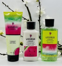 Bath and Body Works Watermelon Lemonade Shower Gel, Body Lotion, Cream 3-Pc Set - £30.52 GBP