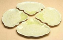 Cauliflower Plate Set Collectible Vegetable Ceramic Glass Platter Dish - £39.46 GBP