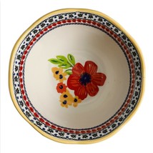 Four (4) ~ Pioneer Woman ~ Multicolored ~ Dahlia ~ 6.75&quot; Bowls ~ Stoneware - £29.28 GBP