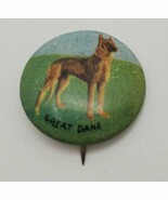 Vintage 1940s Dog Breed Miniature Pinback Button Great Dane - €17,02 EUR