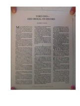 Yoko Ono Press Kit John Lennon Wife - $26.99