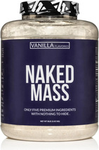 NAKED Vanilla Mass - All Natural Vanilla Weight Gainer Protein Powder - 8Lb Bulk - £69.14 GBP