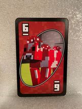 1 Minecraft Uno Replacement Red Mooshroom #6 SINGLE CARD ONLY *Pre-Owned... - $7.99