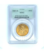 1901-S Or Liberty Aigle Classé Par PCGS Comme MS62 - $38,385.36 MXN