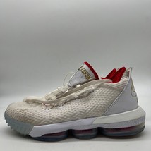 Nike Lebron 16 CI2668-100 Mens White Lace Up Low Top Basketball Shoes Si... - $49.49